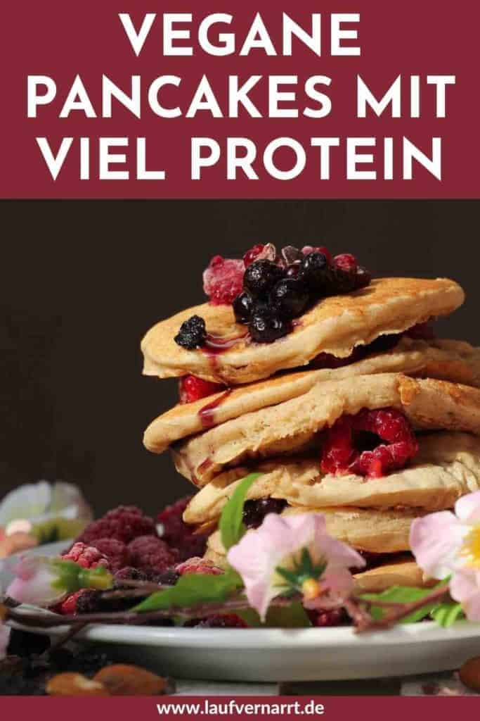 Vegane Protein-Pancakes mit extra viel Protein. Hier kommt ein leckeres Rezept für proteinreiche Pfannkuchen. Glutenfrei, laktosefrei, nussfrei und gesund.