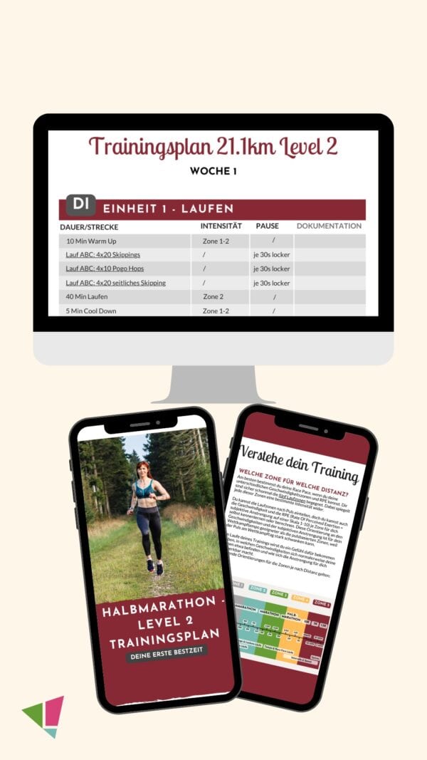 LEICHTER LAUFEN: Trainingsplan Halbmarathon Level 2 - deine erste Bestzeit (Ebook als PDF) – Bild 2